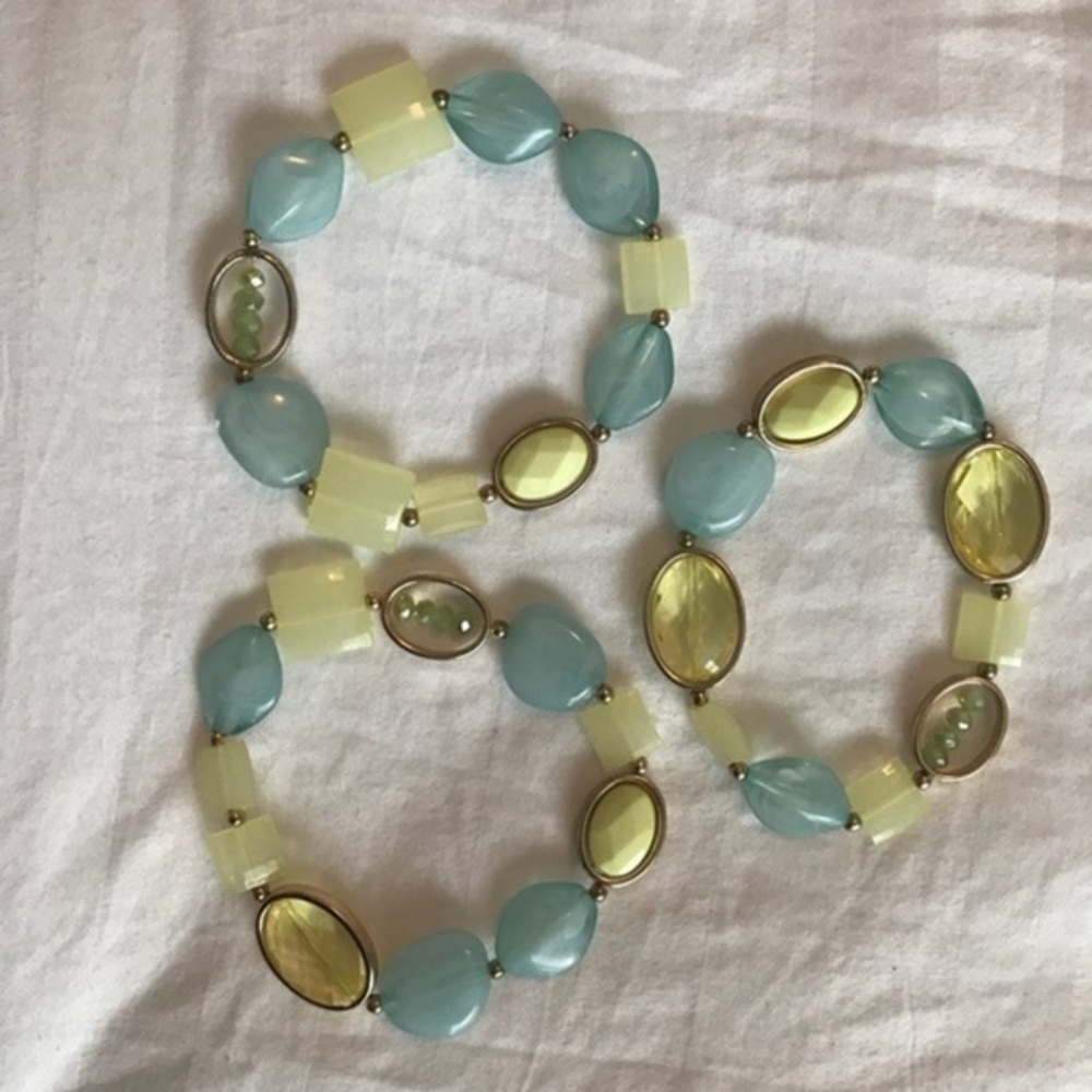 BEADED Gem Bracelet Set (3 Bracelets)
